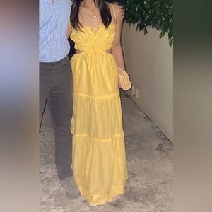 Bec & Bridge Yellow Maxi Dress